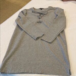 J crew mercantile gray lace up dress